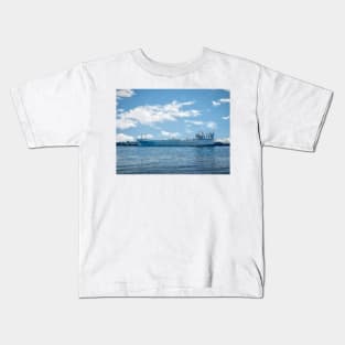 Cape Knox RoRo Ship on the Mississippi River Kids T-Shirt